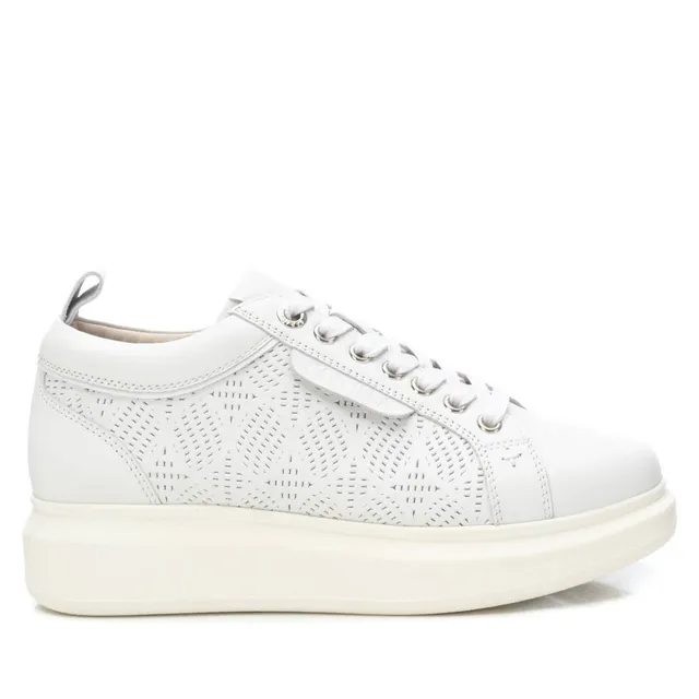 Carmela 16143803 baskets cuir blanc effet métallisé