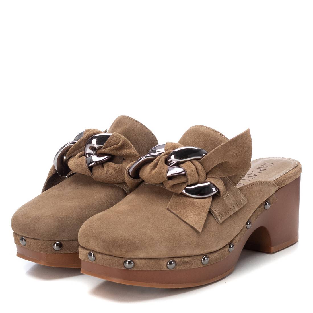 Carmela 16046901 sabot suède marron talon 5 cm