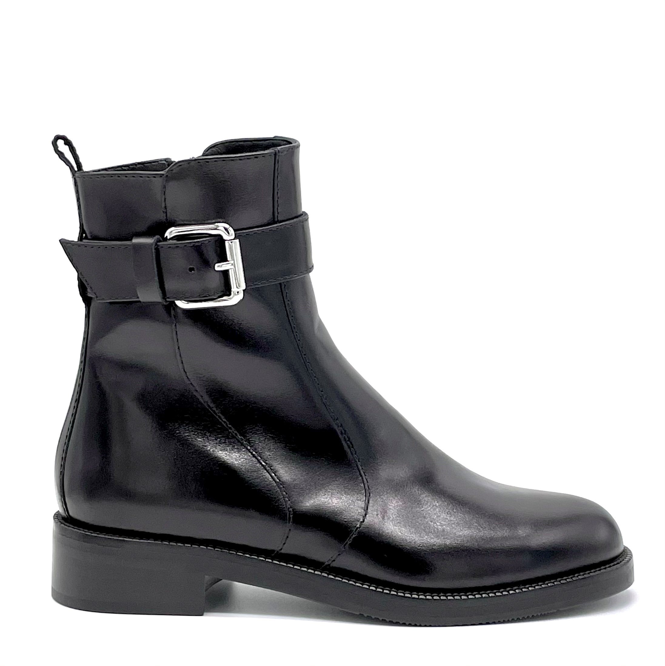 Elata 51530 bottines cuir noir boucle 3,5 cm