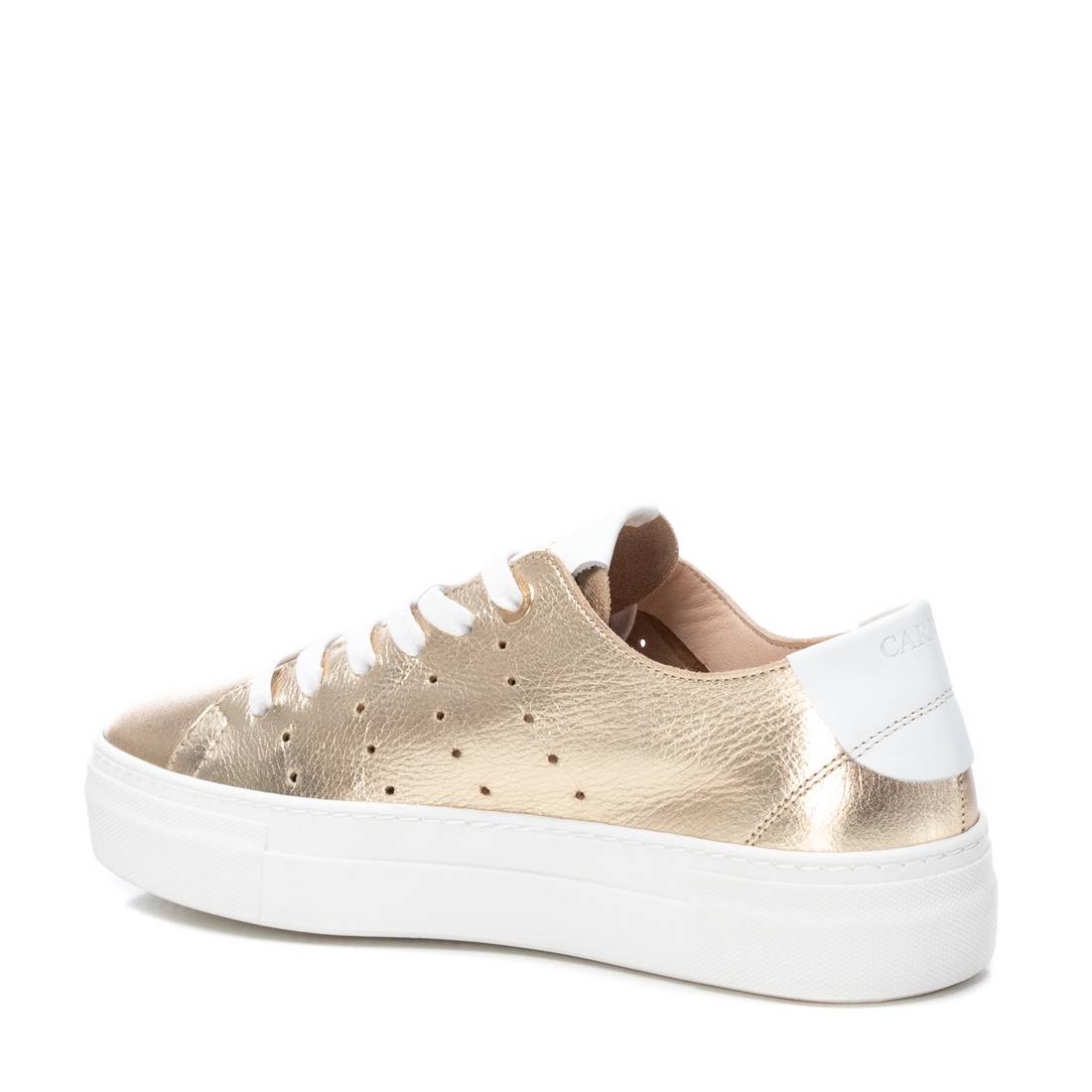 Carmela 16133701 baskets femme cuir doré lacets