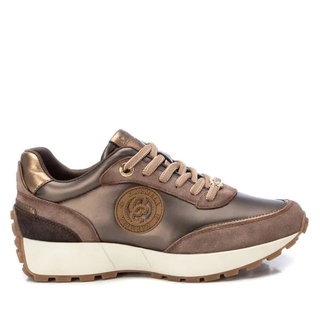 Carmela 16199704 sneaker marron cuir semelle crantée