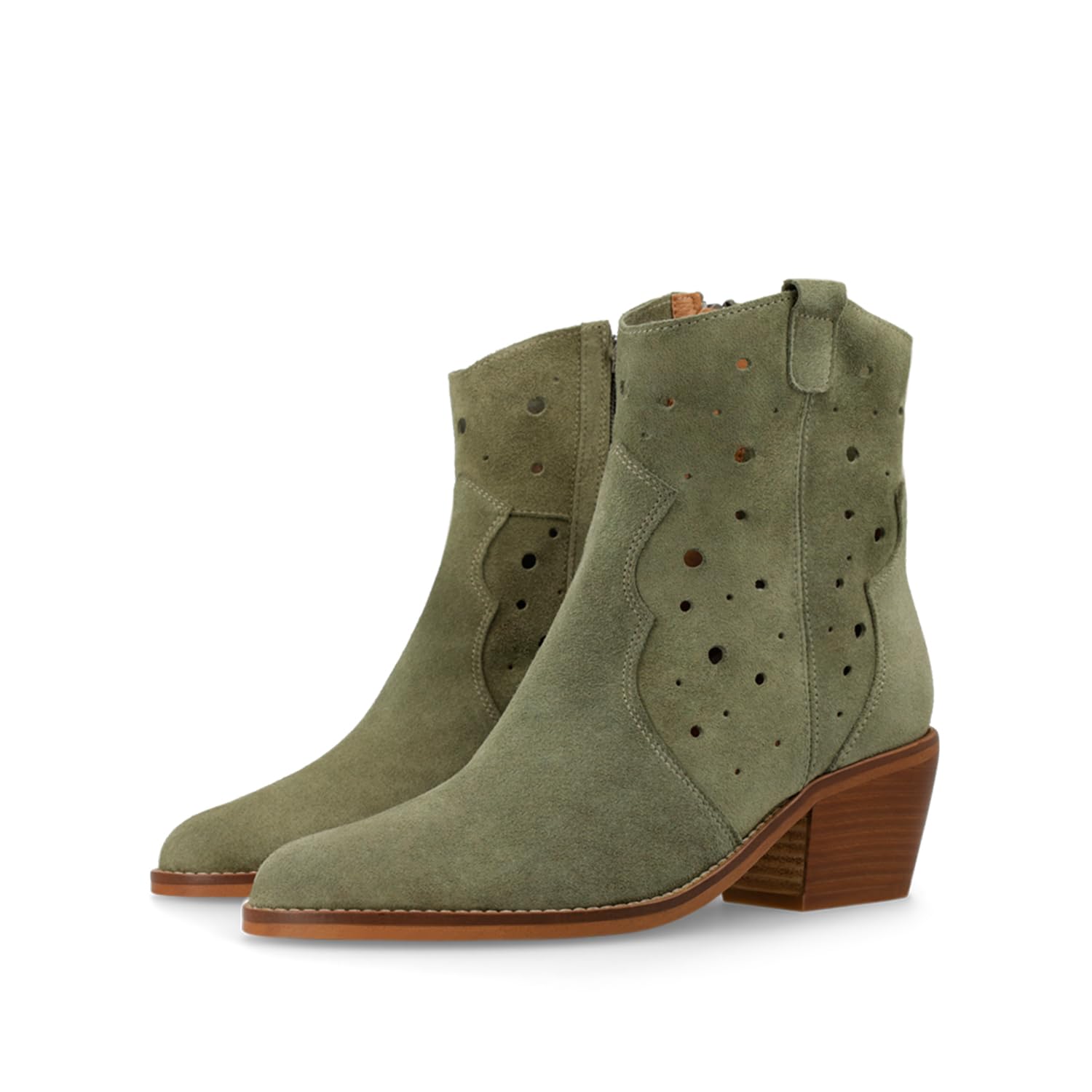 Lodi Porturi bottines vertes femme cuir