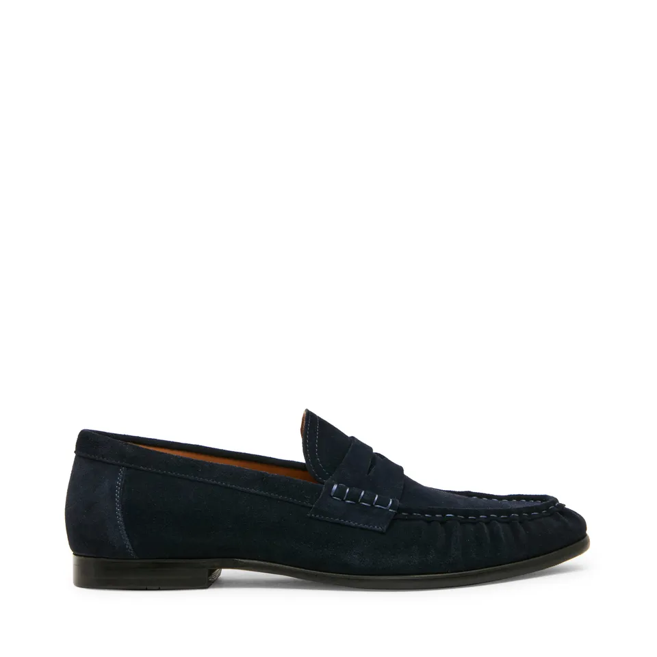 Steve Madden Passage mocassin homme bleu marine suède