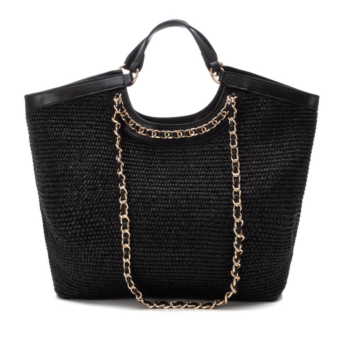 Carmela 18607703 sac rafia noir grande taille unique