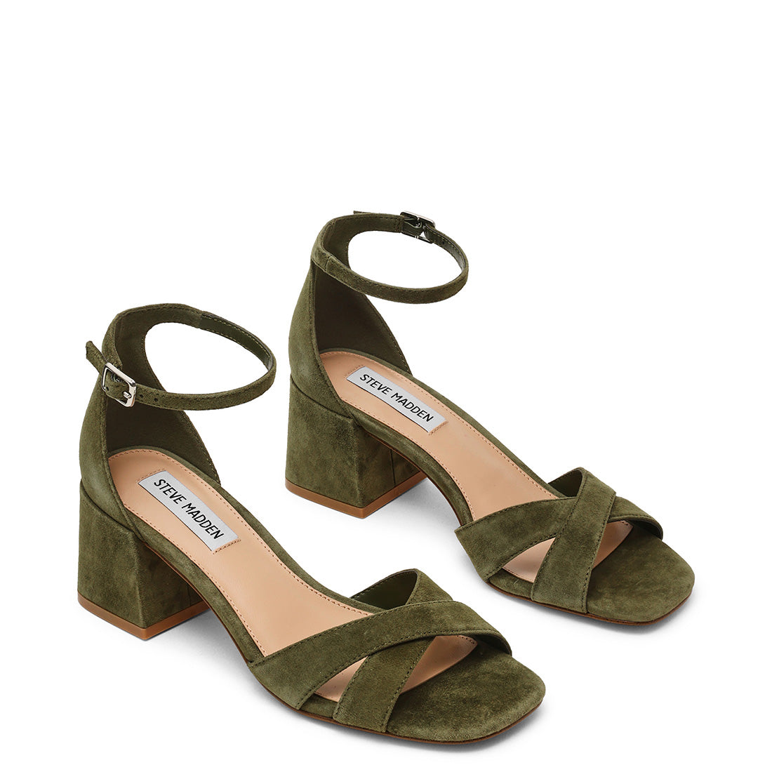 Steve Madden Fergie-SUE sandale olive daim talon 5 cm