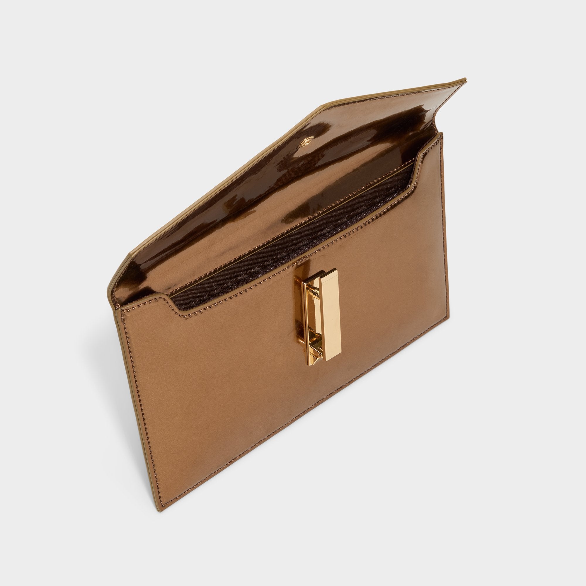Aldo Larriblingg pochette bronze soirée métallisée
