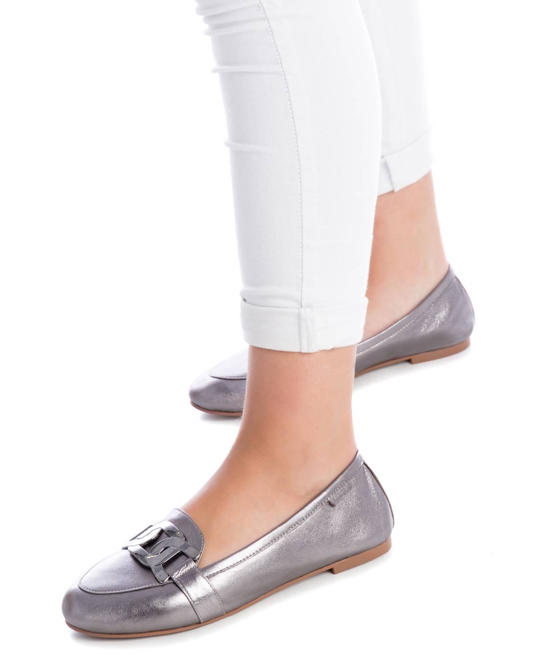 Carmela 16049906 ballerines cuir gris talon plat