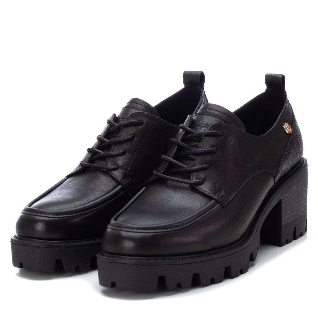 Carmela 16108902 derbies cuir noir talon 7 cm