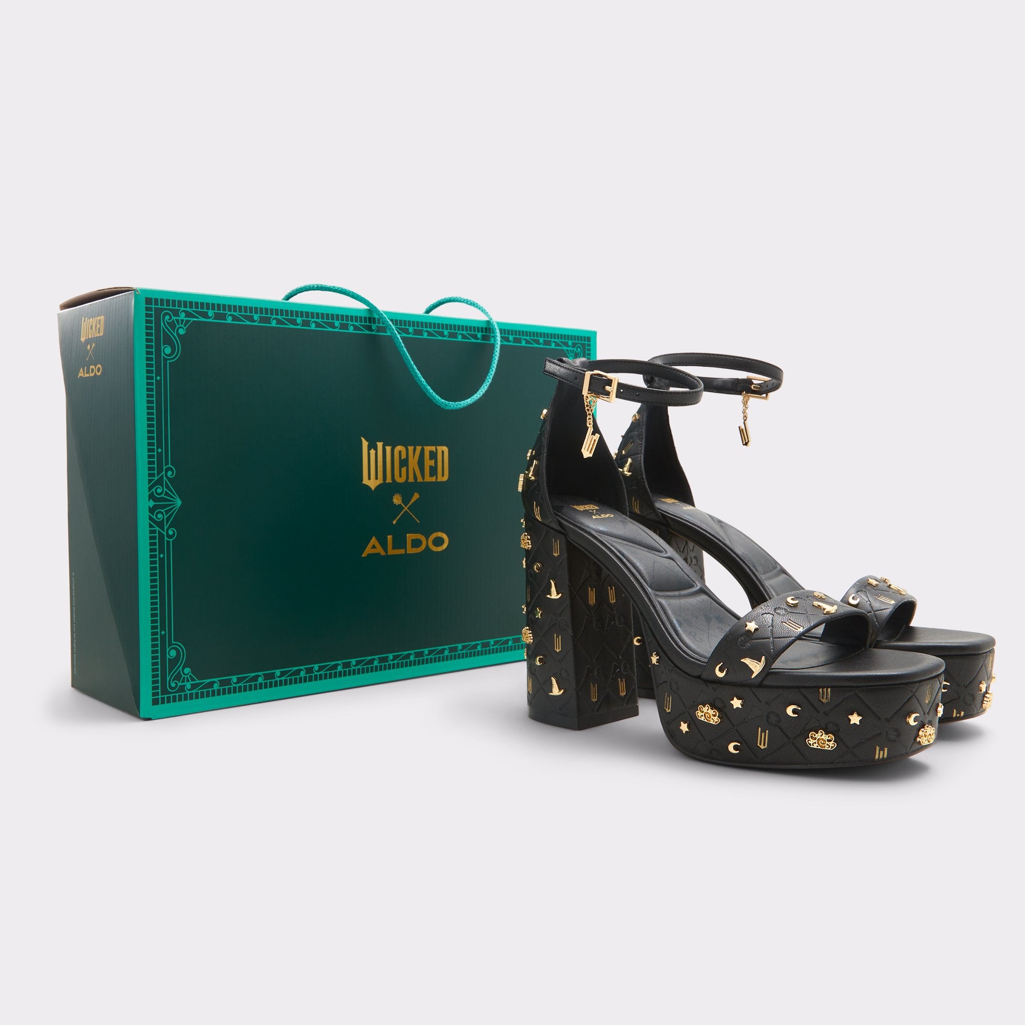 ALDO Takeflight sandales plateforme satin noir