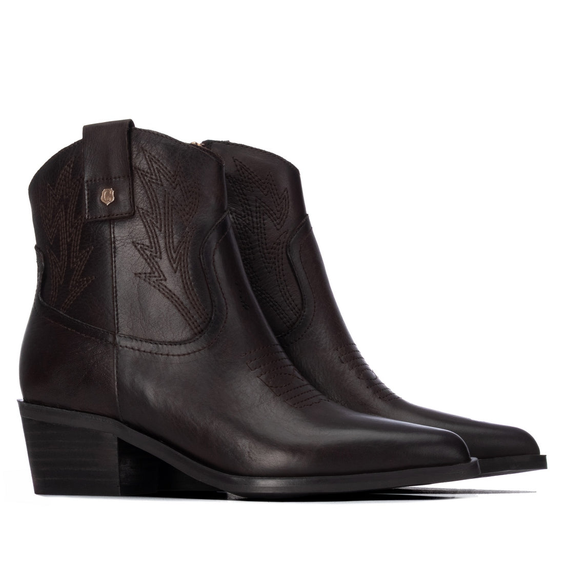 Carmela 16439102 bottine cuir marron talon bas