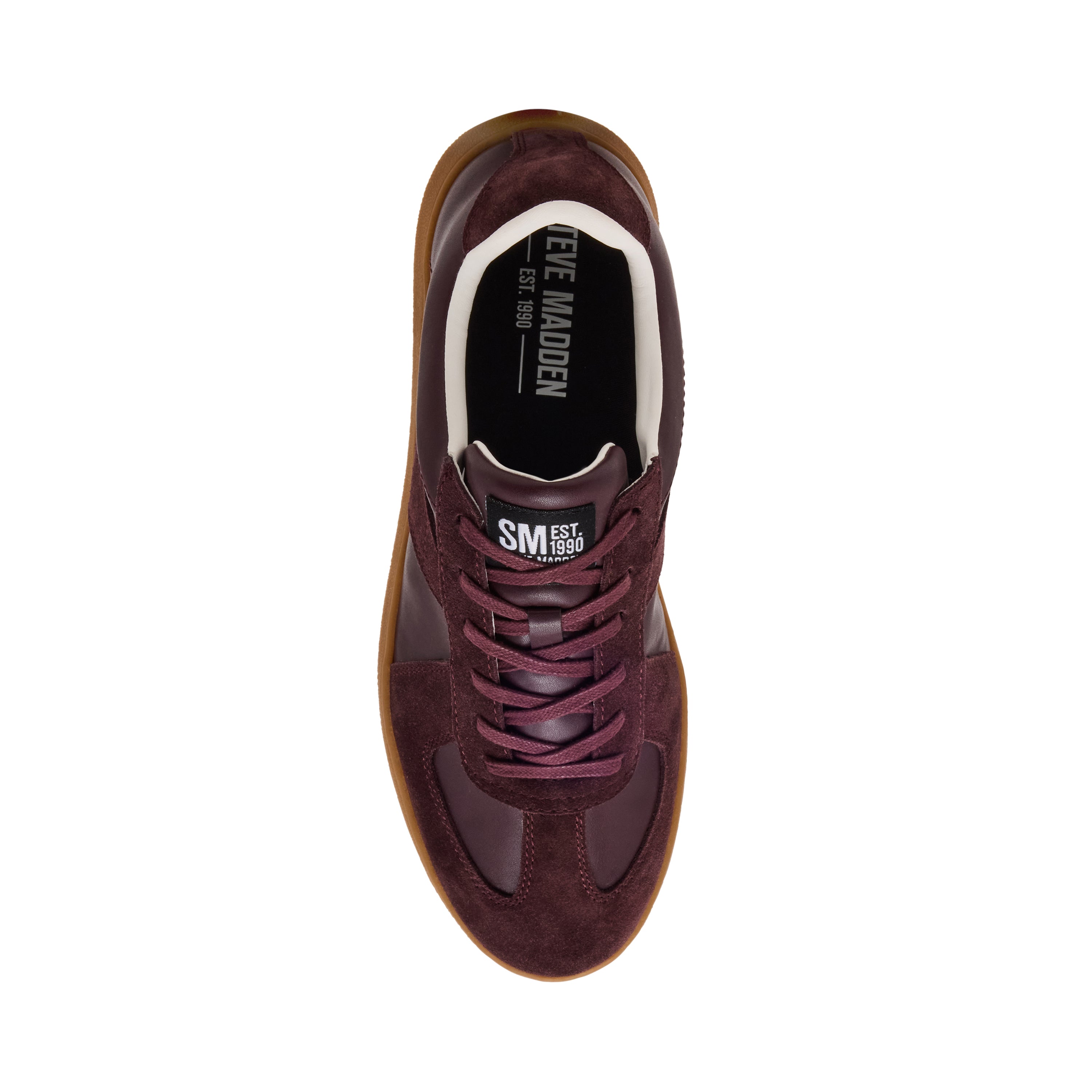Steve Madden Waltor baskets homme daim bordeaux à lacets