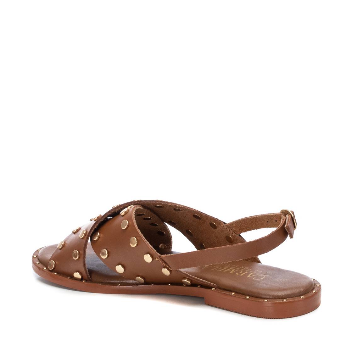 Carmela 16074102 sandale cuir marron boucle cloutée