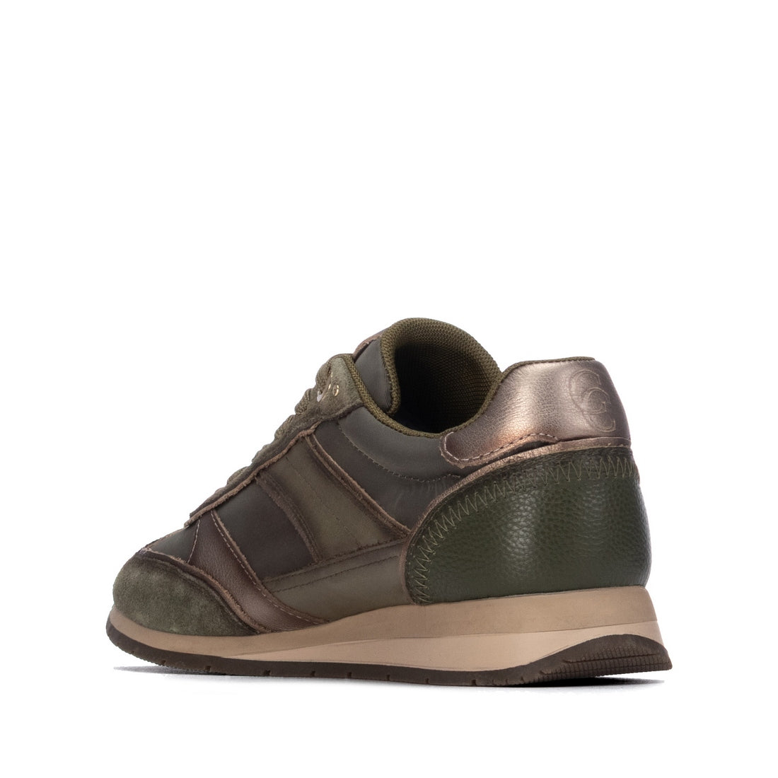 Carmela 16423301 basket verte cuir lacets semelle jog