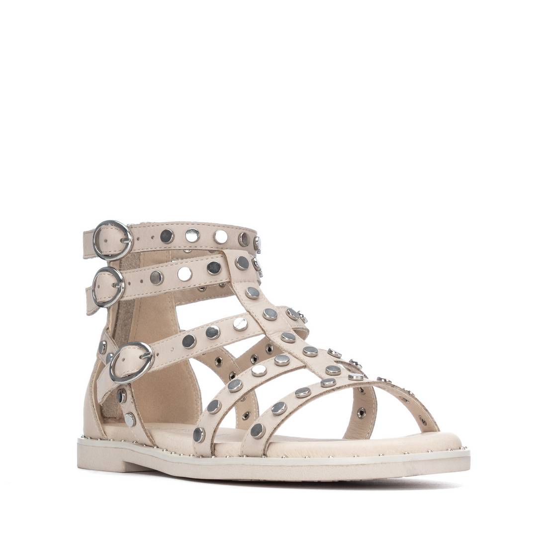 Carmela 16316302 sandale plate cuir blanc