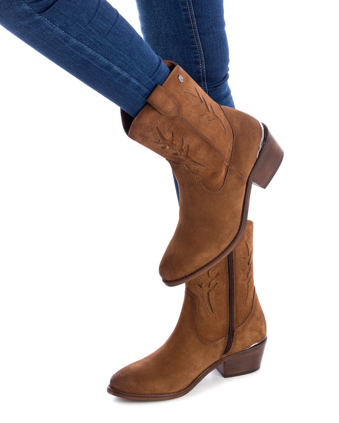 Carmela 16010502 bottine cuir marron talon bas