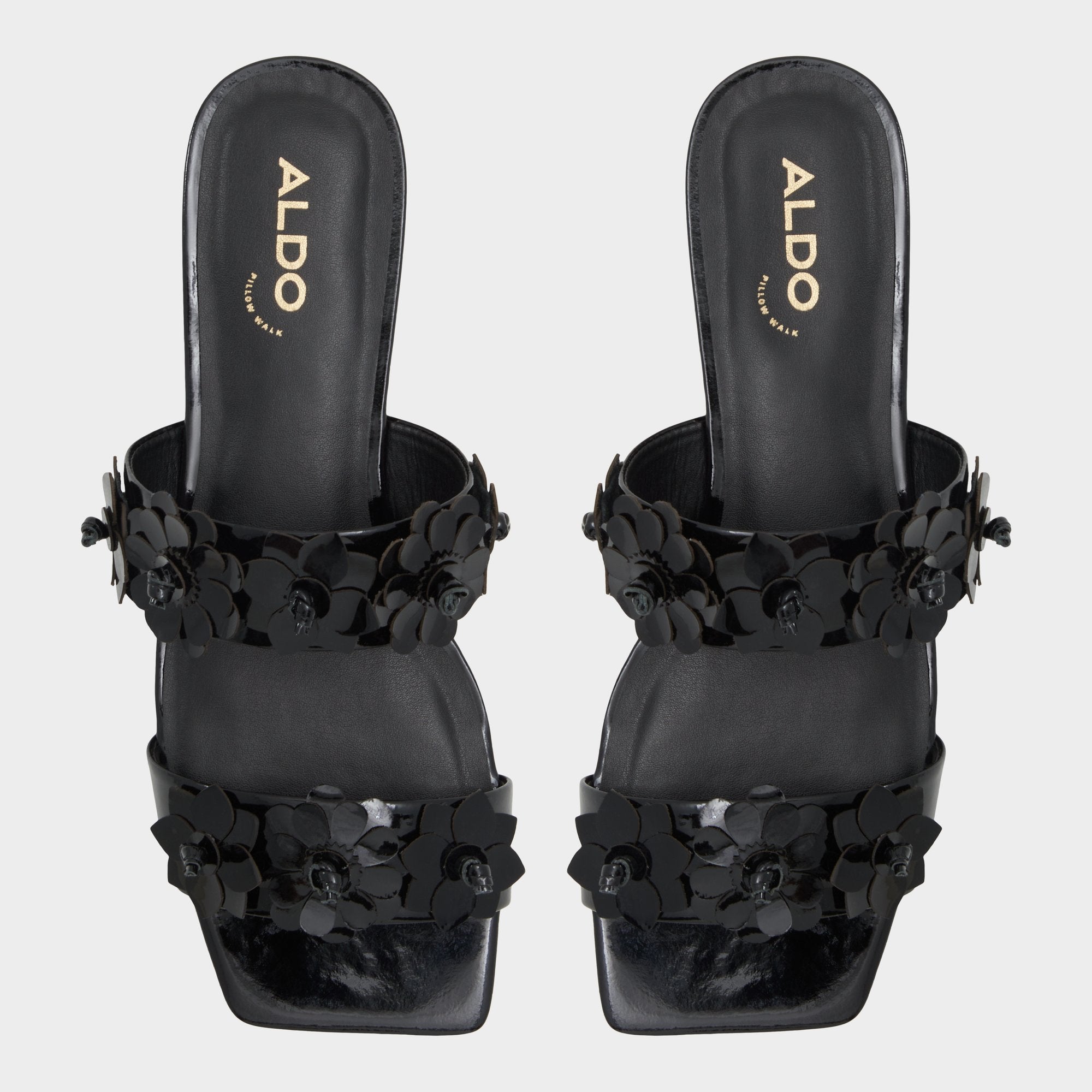 ALDO Fiore sandales plates noires confort
