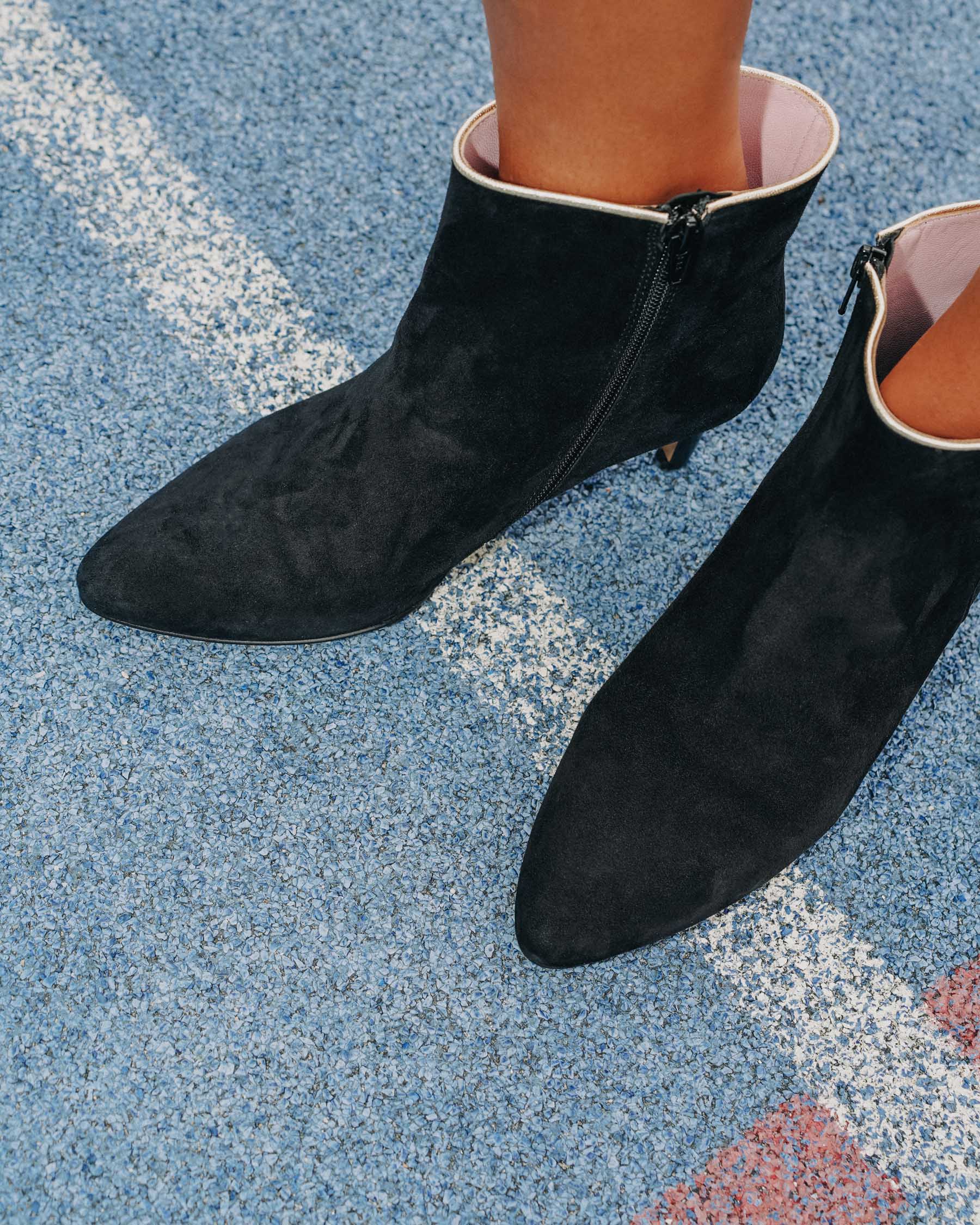 Coralie Masson Monica bottines cuir noir talon 5 cm