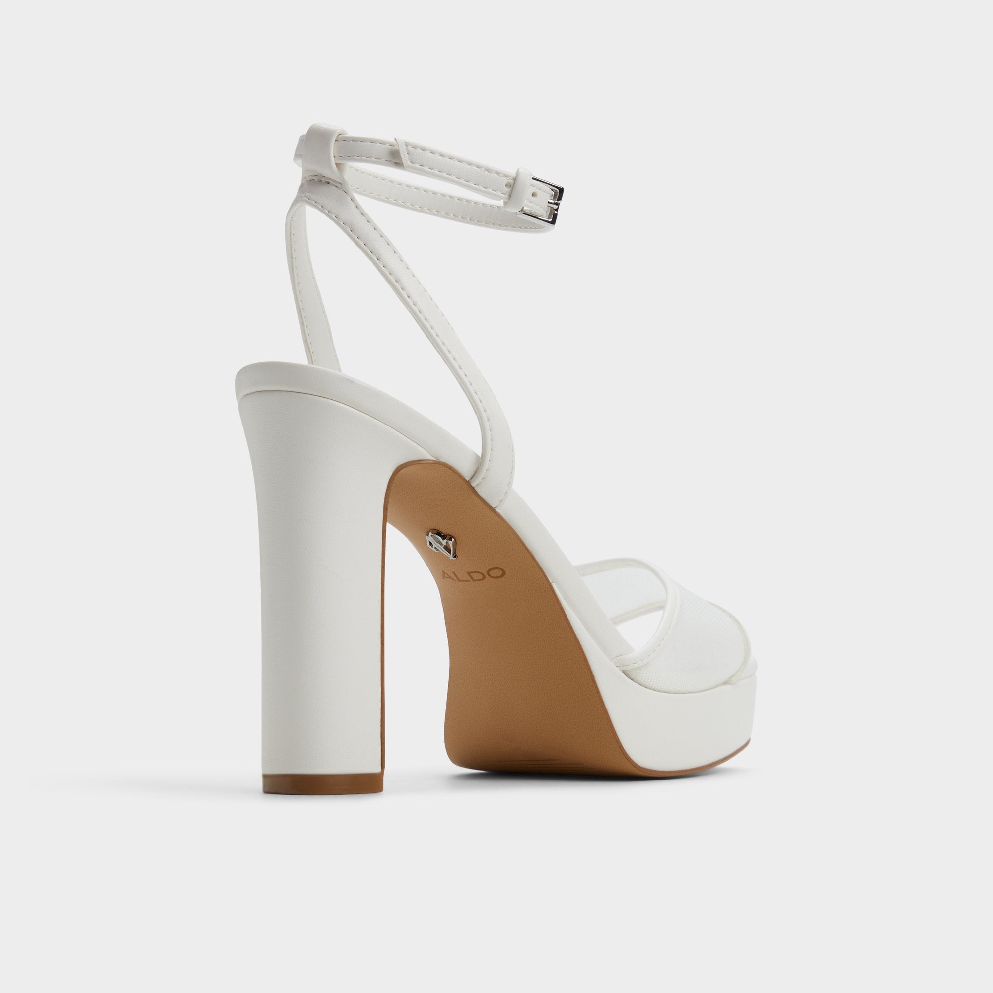 ALDO Chicglimmer sandales talon bloc blanc