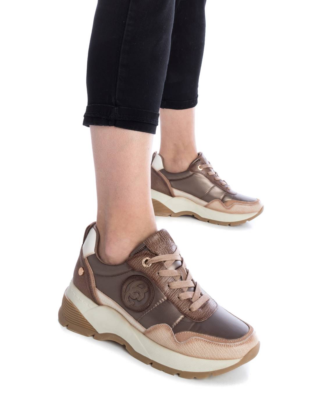 Carmela 16092802 basket cuir marron semelle épaisse