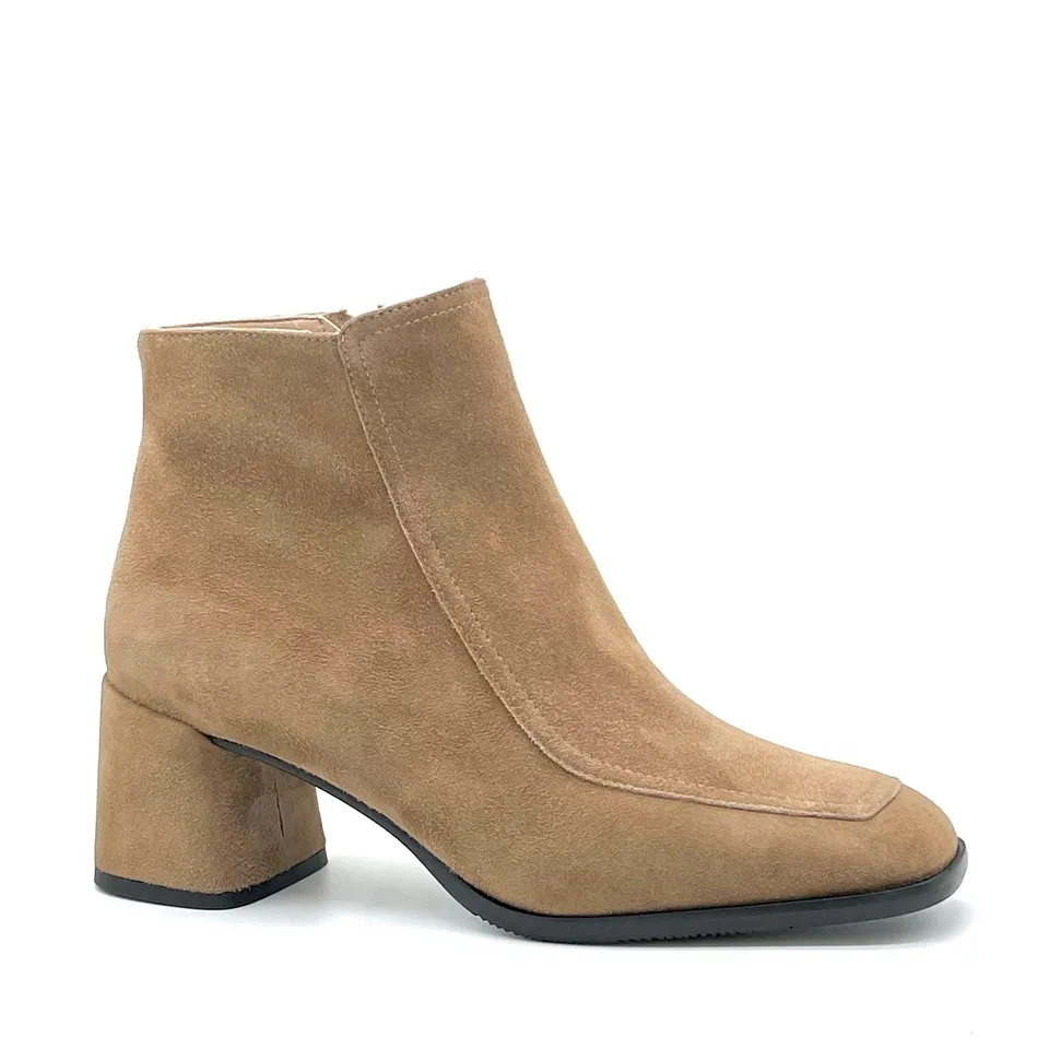 Elata 55542 bottines daim beige talon 5,5 cm du 37 au 41