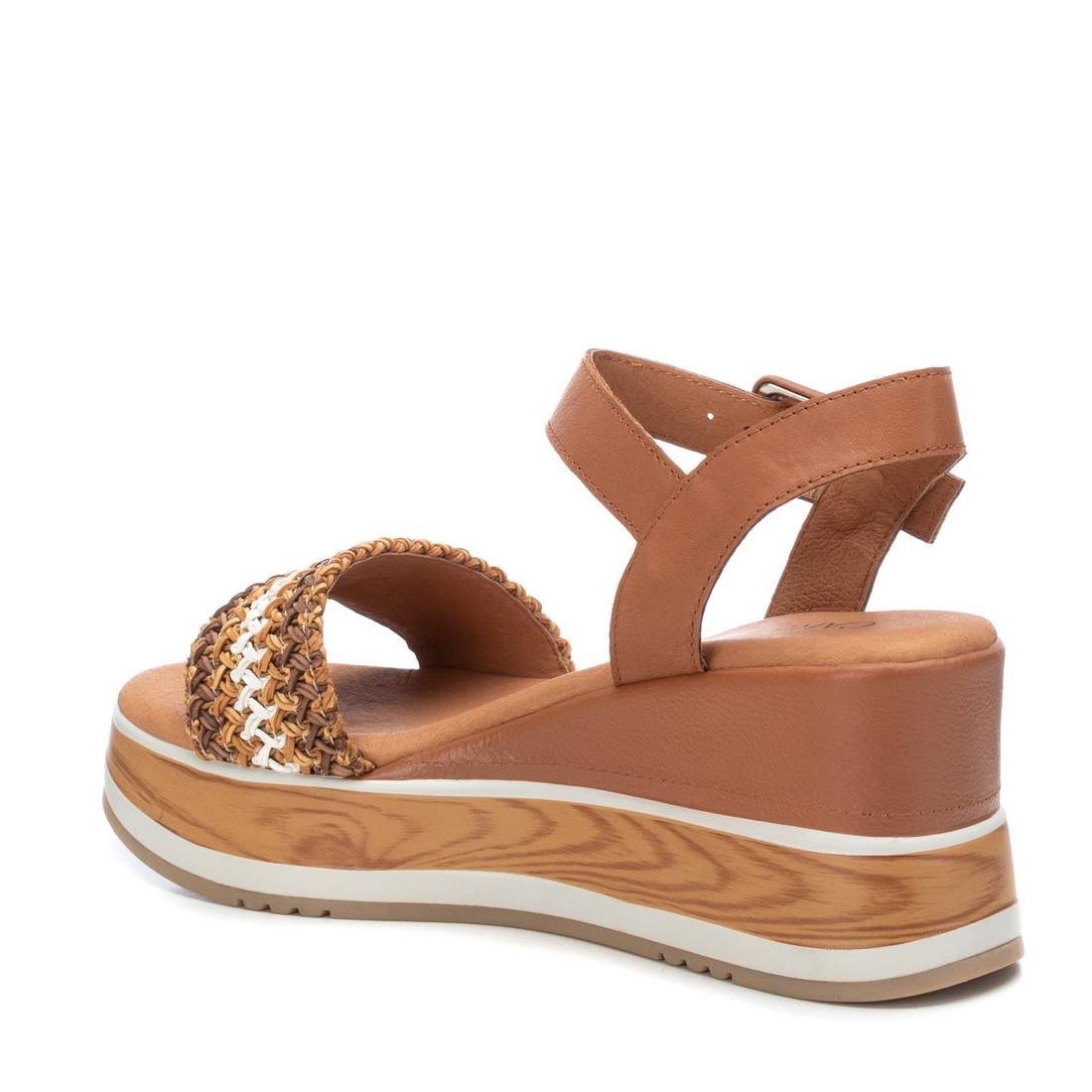 Carmela 16058901 sandale compensee marron raphia 8 cm