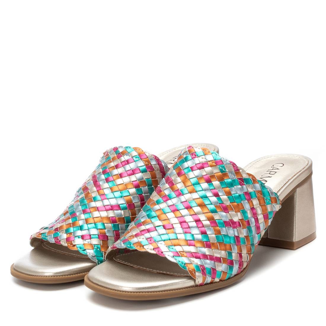 Carmela 16219105 sandales cuir multicolore talon moyen