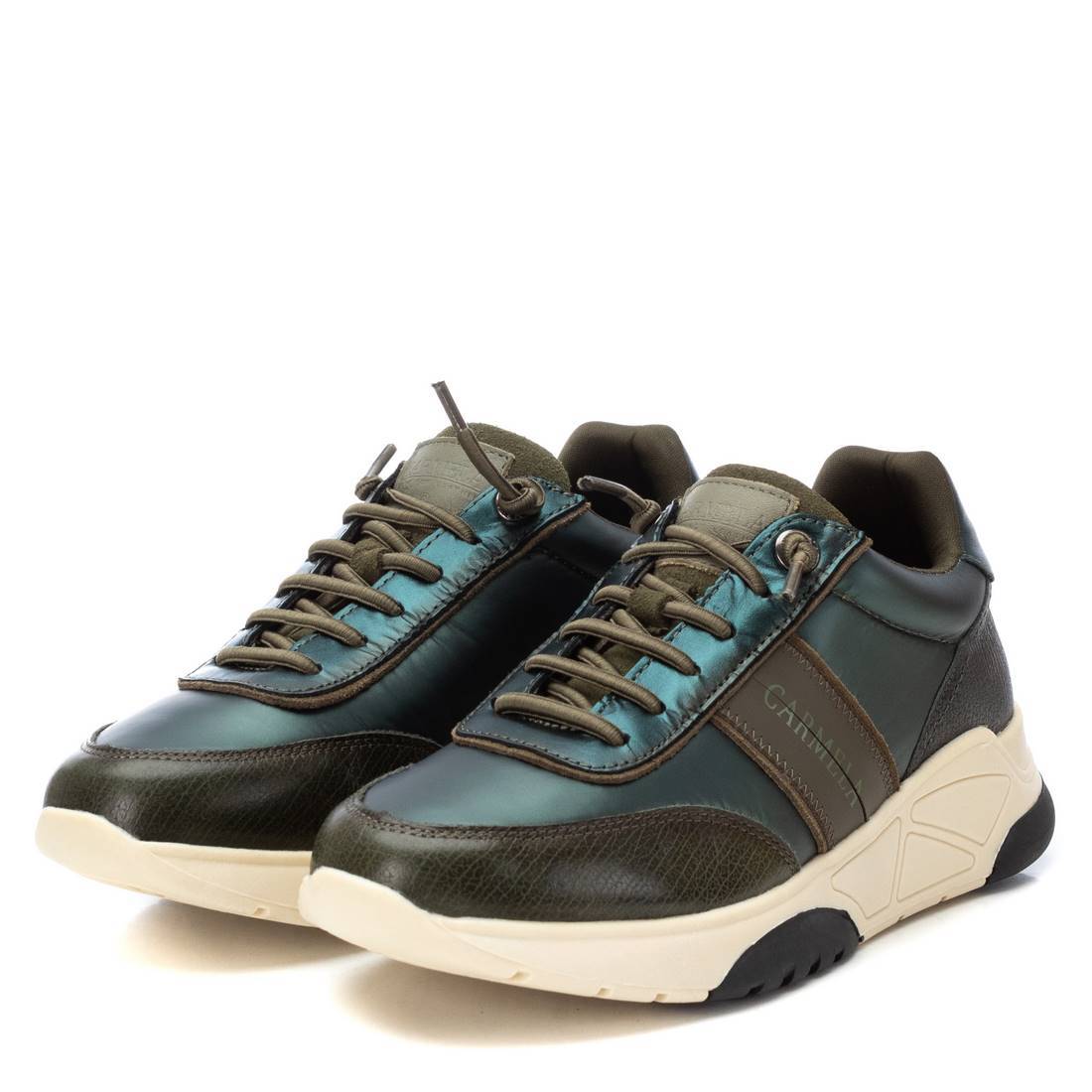Carmela 16105804 sneakers femme vert cuir lacets