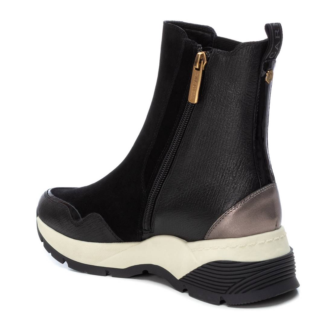 Carmela 16117001 basket montante femme noir cuir suédé