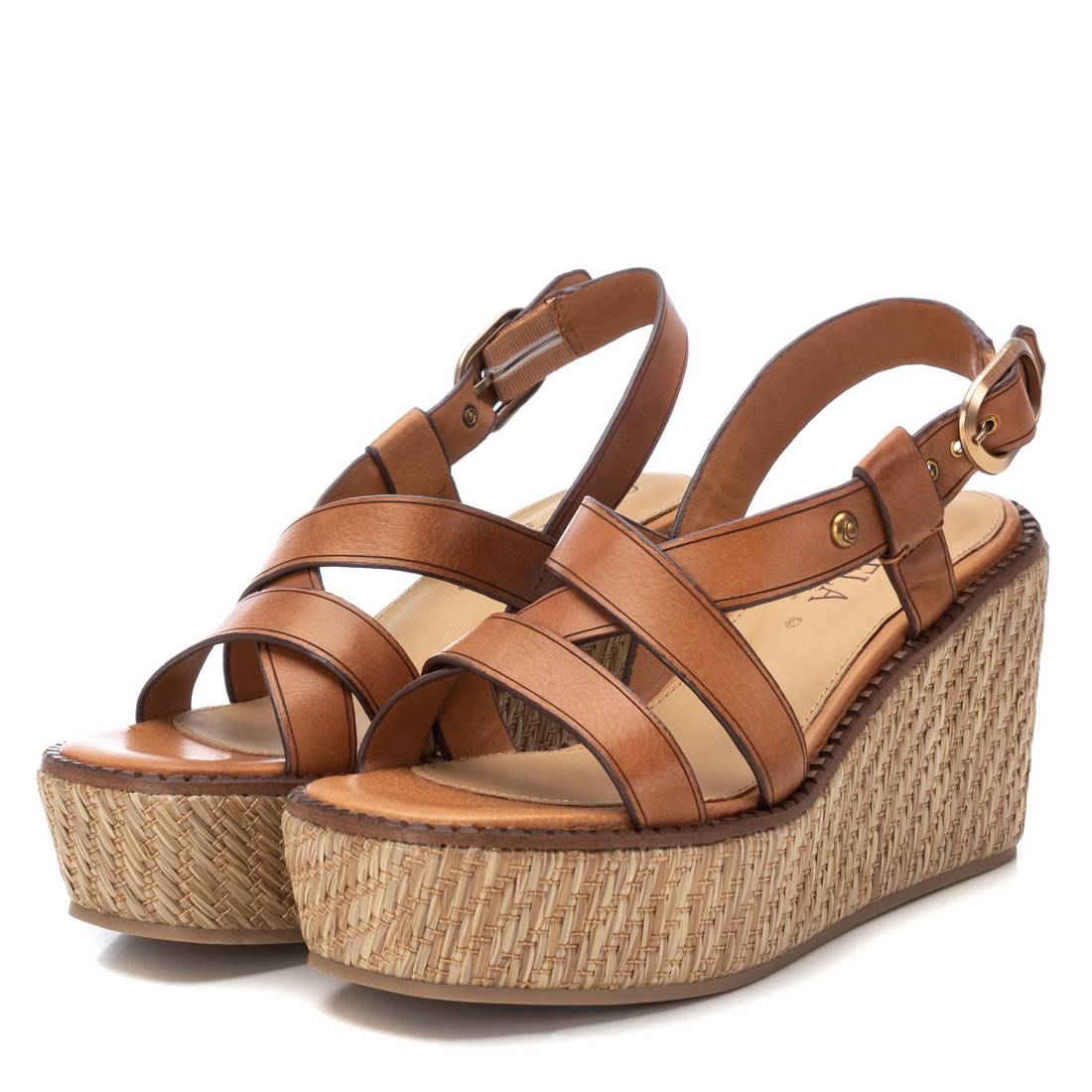 Carmela 16154602 sandale femme marron cuir compensée 9 cm
