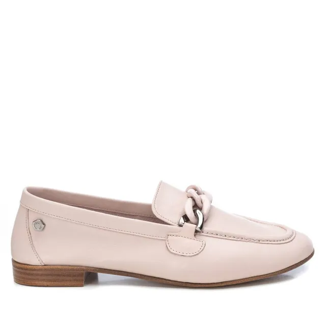 Carmela 16073703 mocassin cuir marron chaîne plat