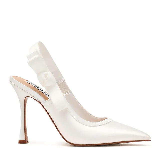 Steve Madden Brylie escarpin blanc satin talon 10cm