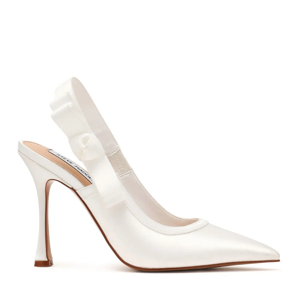 Steve Madden Brylie escarpin blanc satin talon 10cm