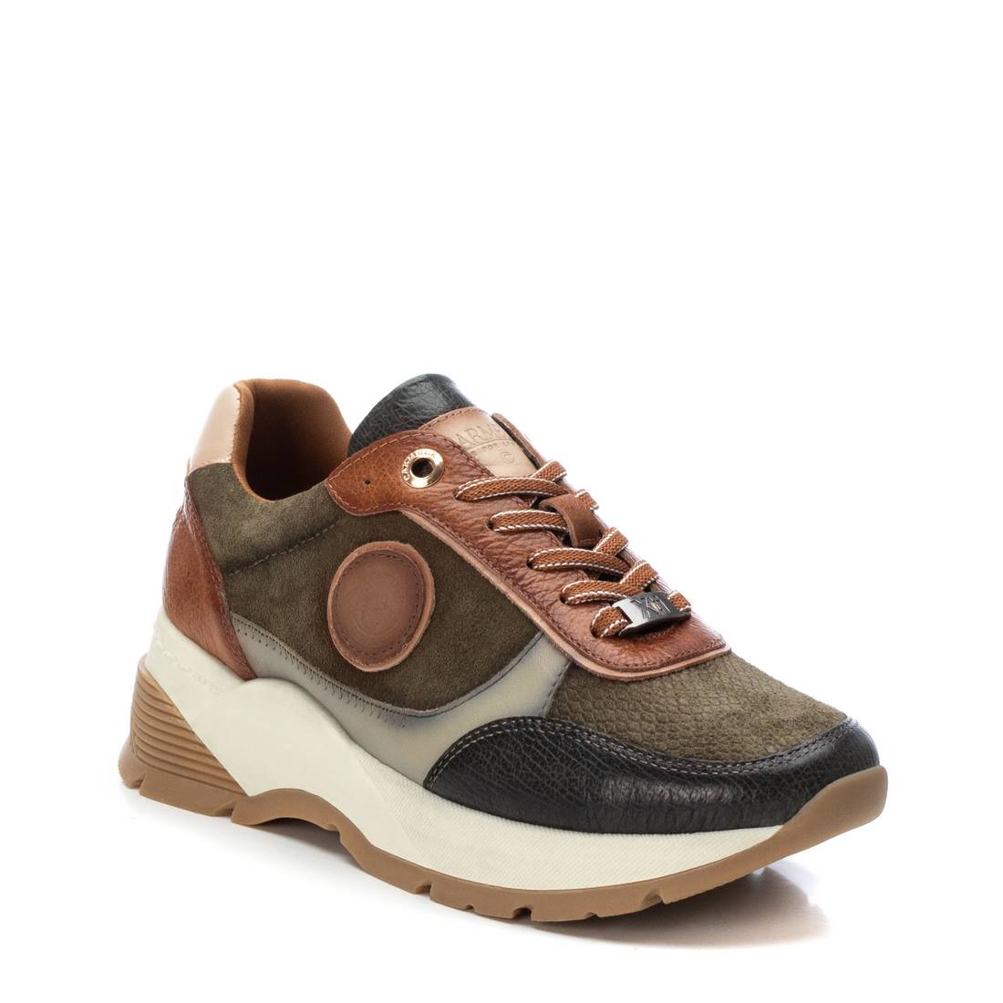 Carmela 16111801 baskets femme cuir vert