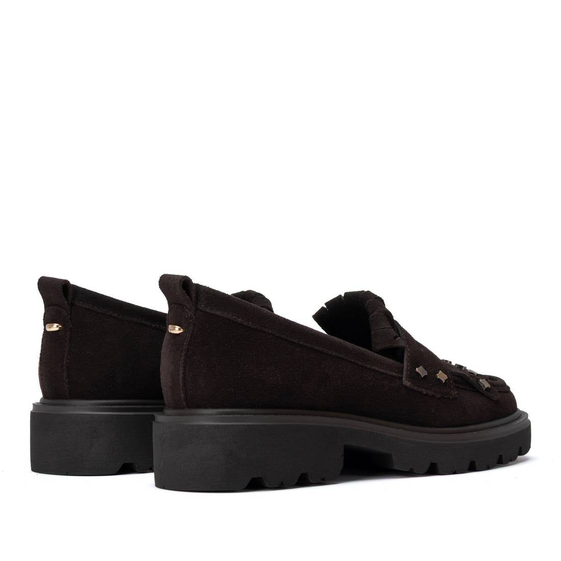 Carmela 16431105 mocassin femme marron cuir talonnette