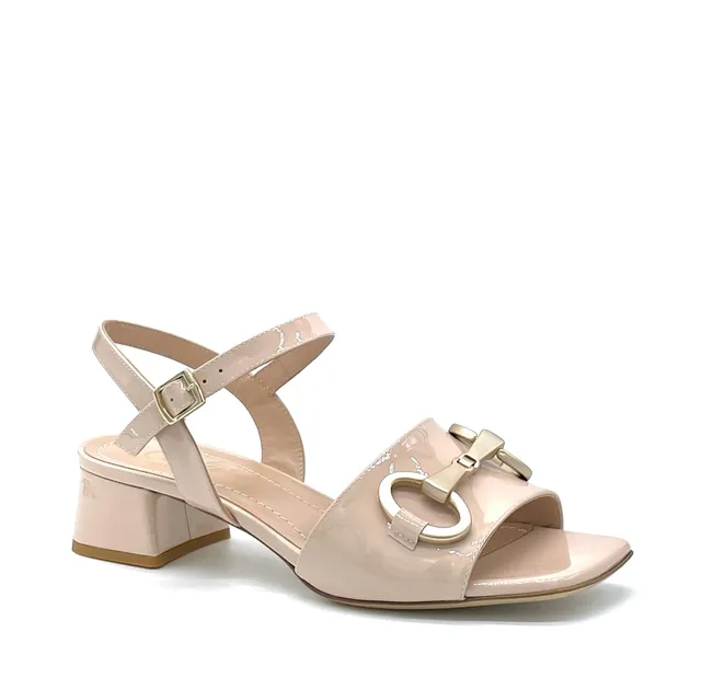 ELATA 12130_2 sandales vernis nude talon 3,5 cm