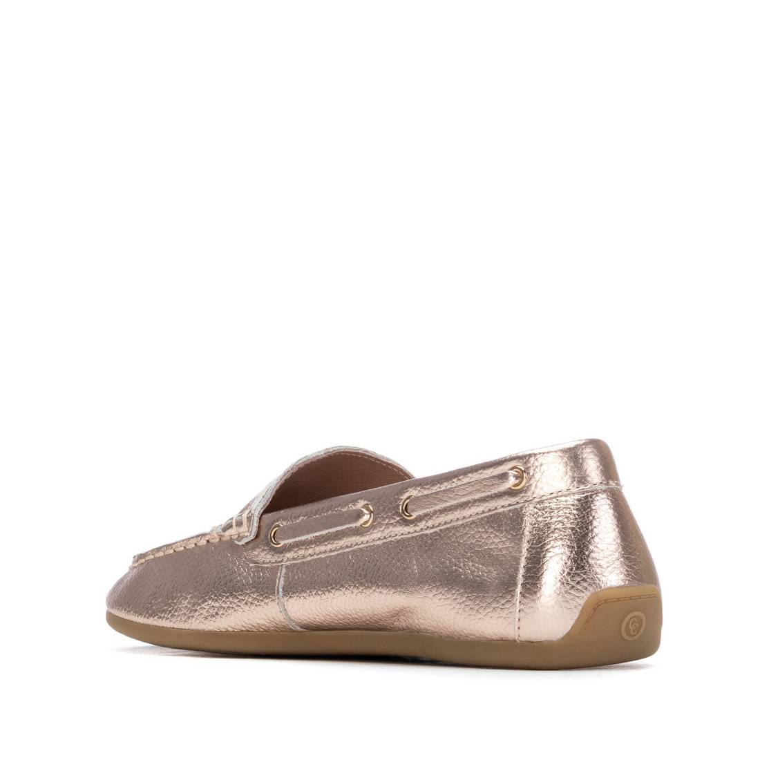 Carmela 16314406 mocassins cuir marron nude plat