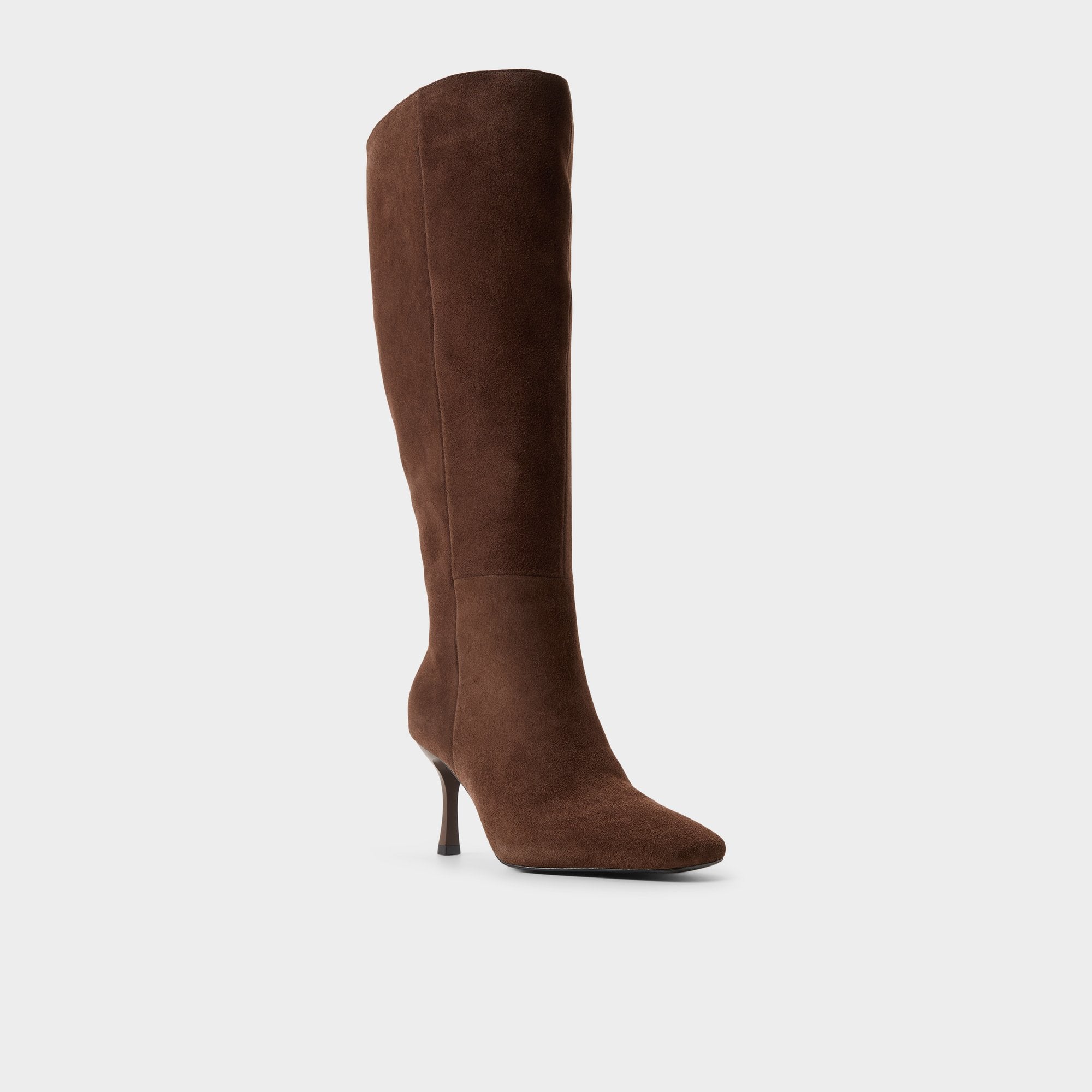 ALDO Purdie-wc bottes genou daim marron mollet large
