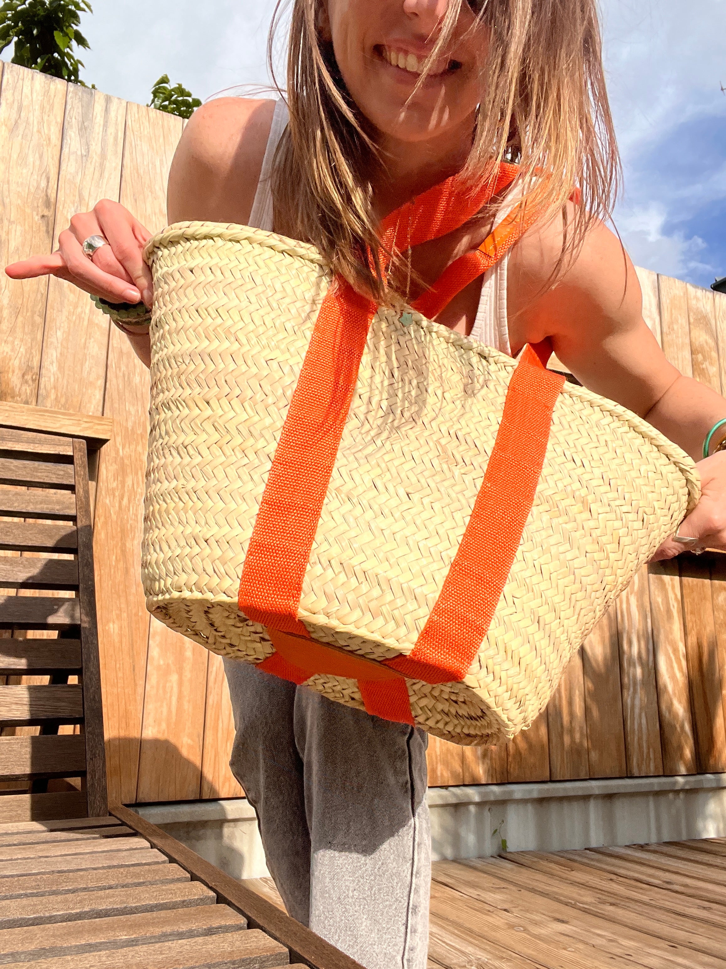 Coralie Masson Chorfa panier tressé orange