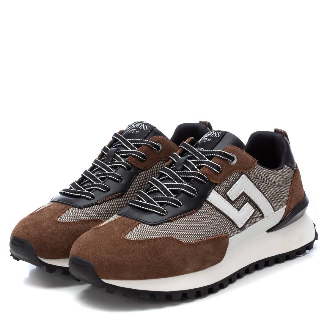 Carmela 16103601 basket cuir marron homme lacets