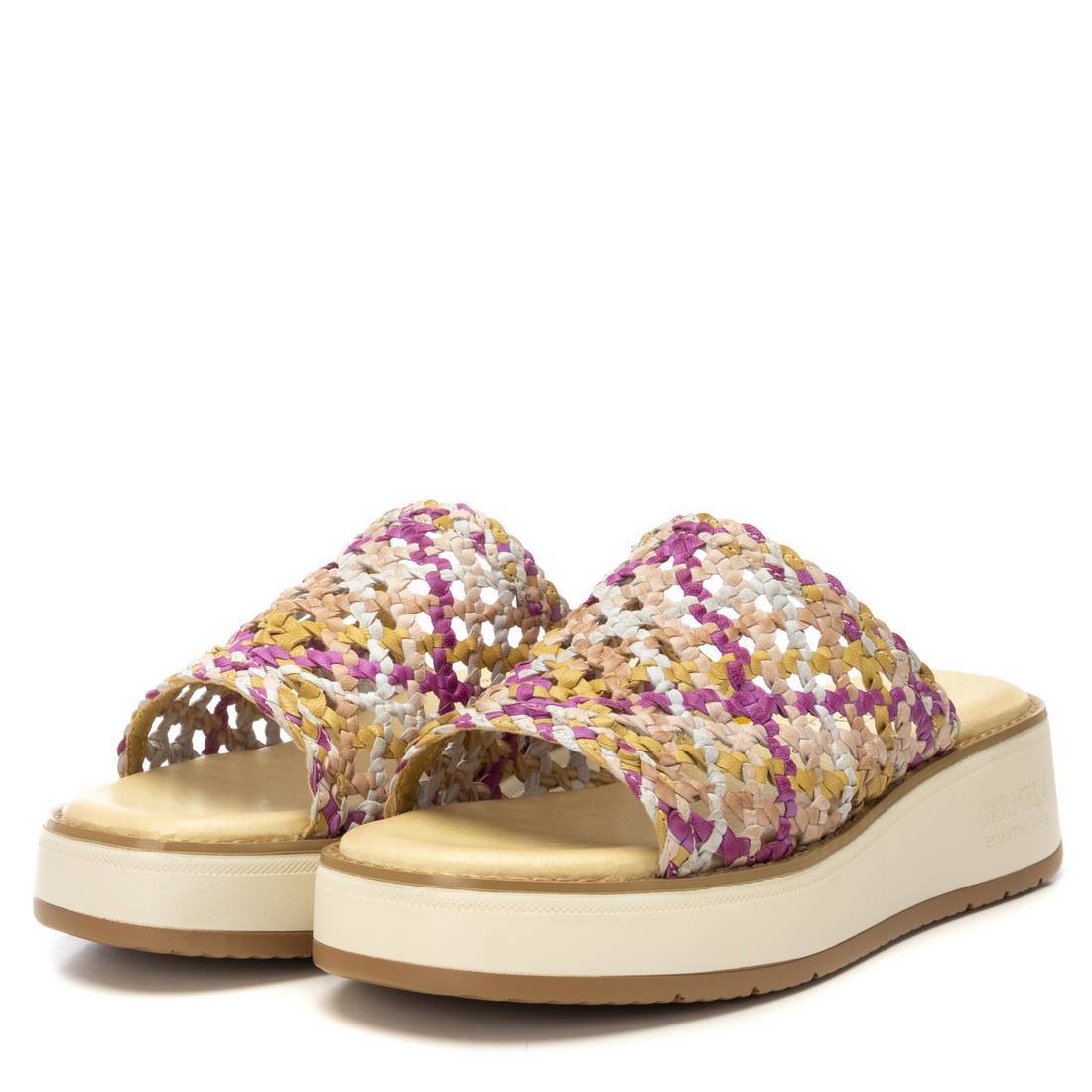 Carmela 16230705 sandales cuir jaune tressées