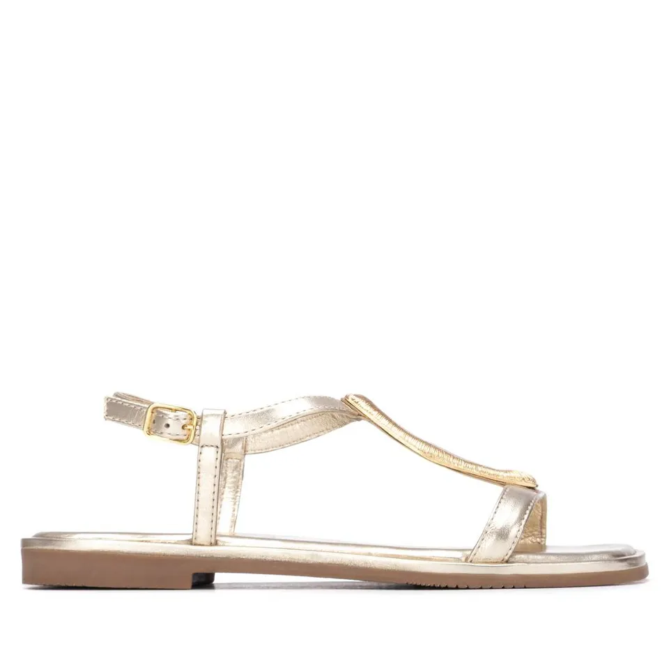 Carmela 16329003 sandales cuir doré plat
