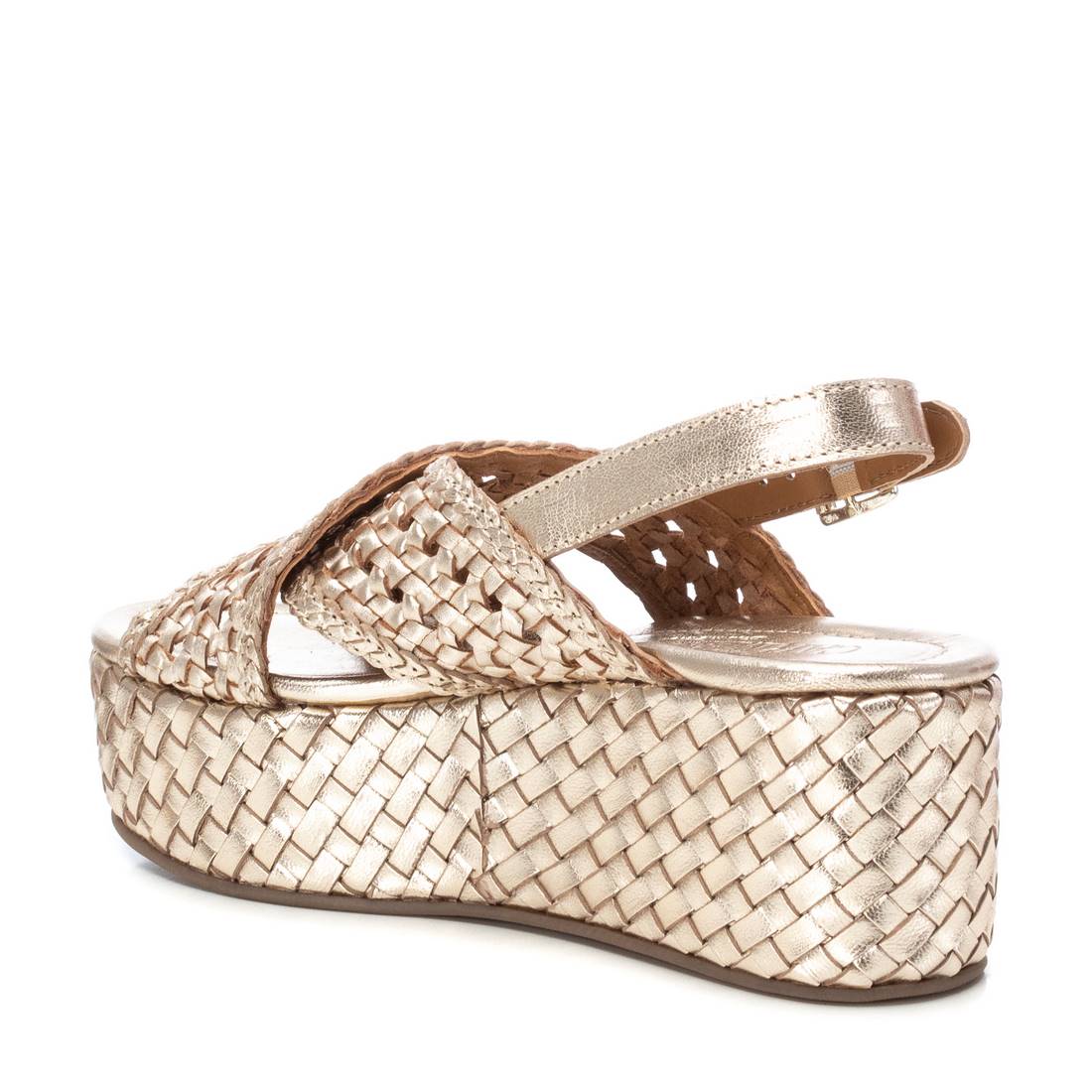 Carmela 16163805 sandale dorée cuir compensée 7 cm