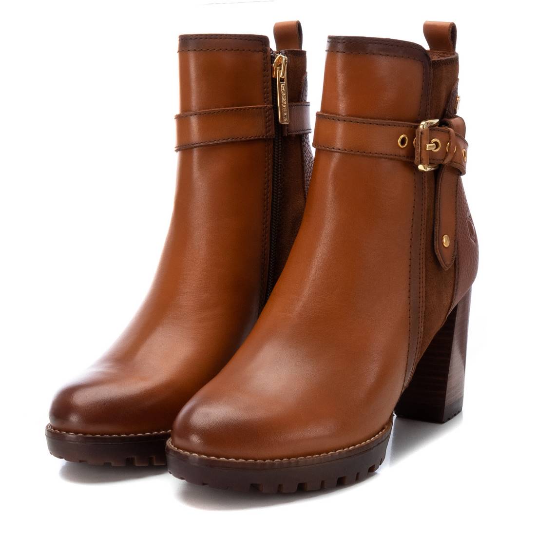 Carmela 16104502 bottines cuir marron talon 8 cm