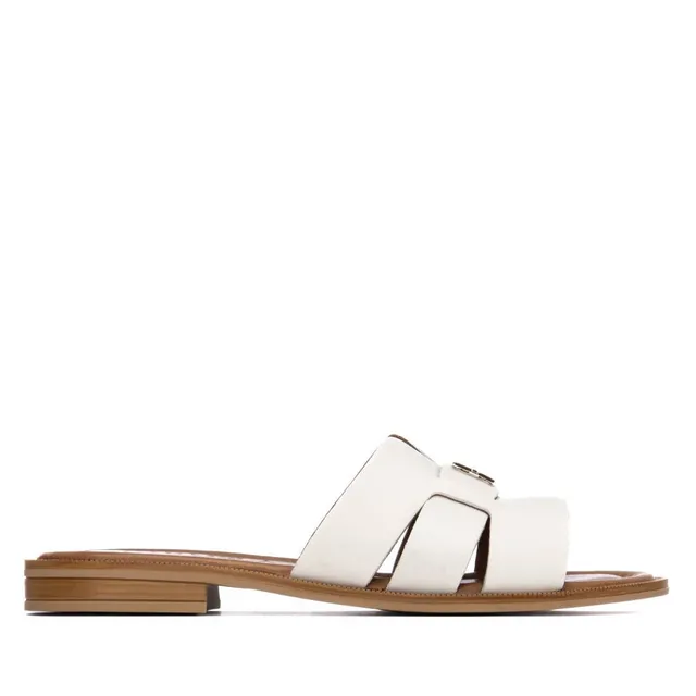 Carmela 16305903 sandale plate blanche cuir