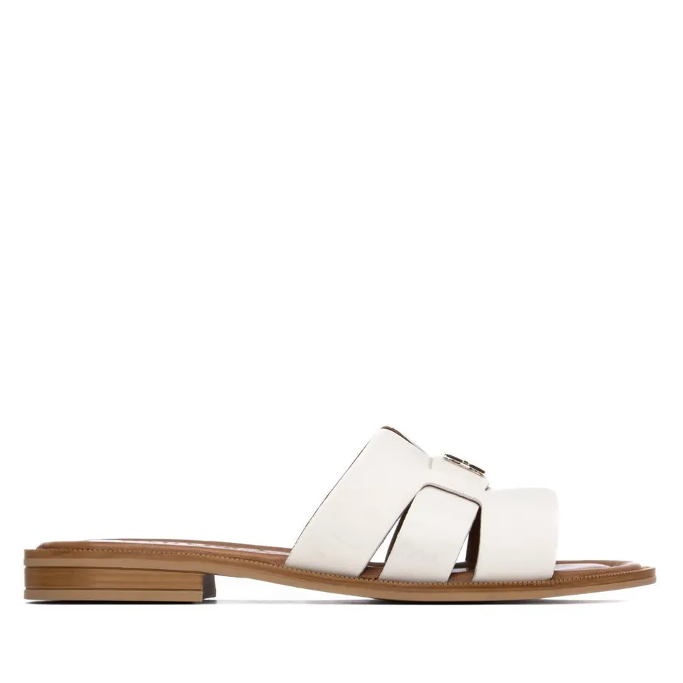 Carmela 16305903 sandale plate blanche cuir