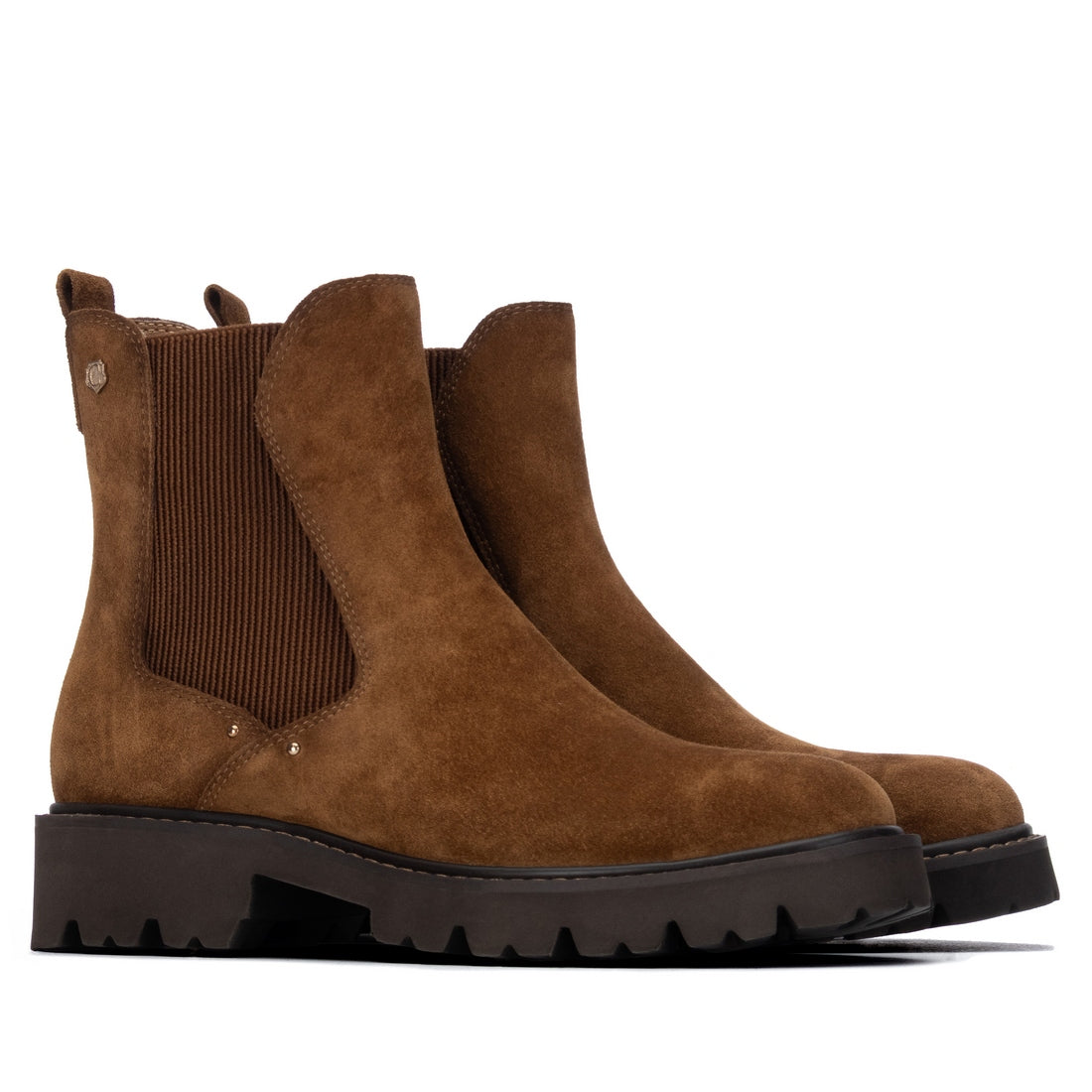 Carmela 16431503 bottine Chelsea femme camel talon bas