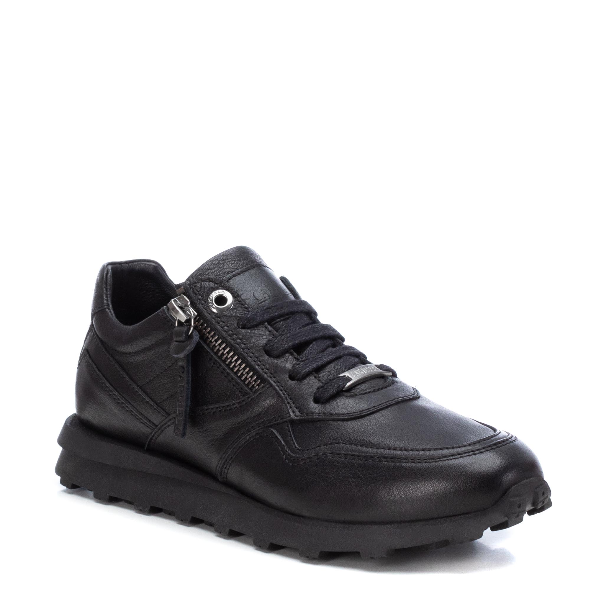 Carmela 16031603 sneaker cuir noir zip