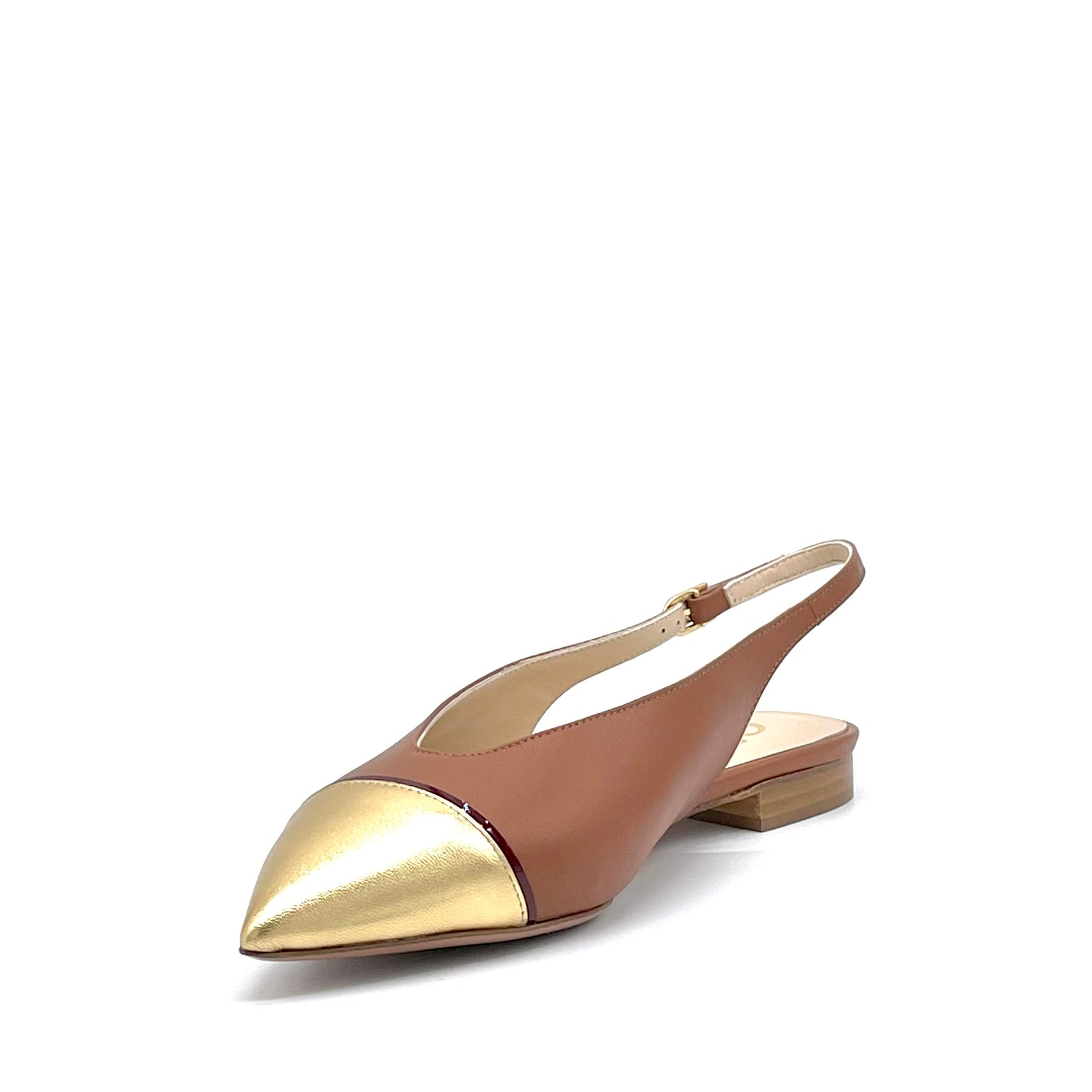 Elata 26206 slingback cuir marron 37 talon 1 cm