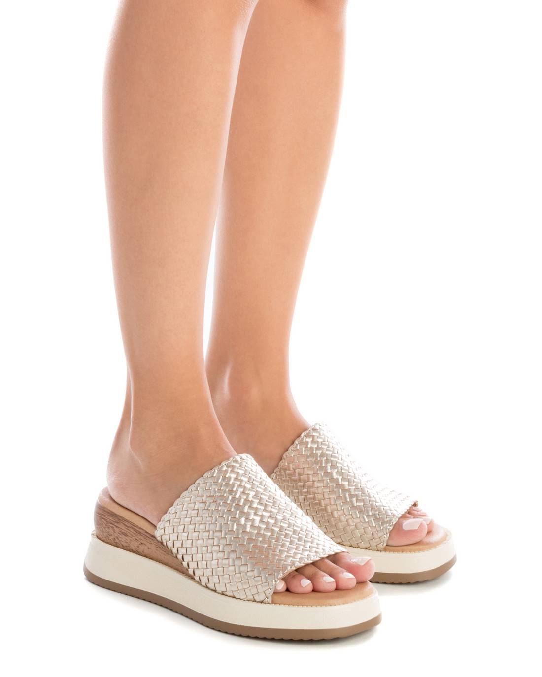 Carmela 16154703 sandale femme dorée cuir compensée