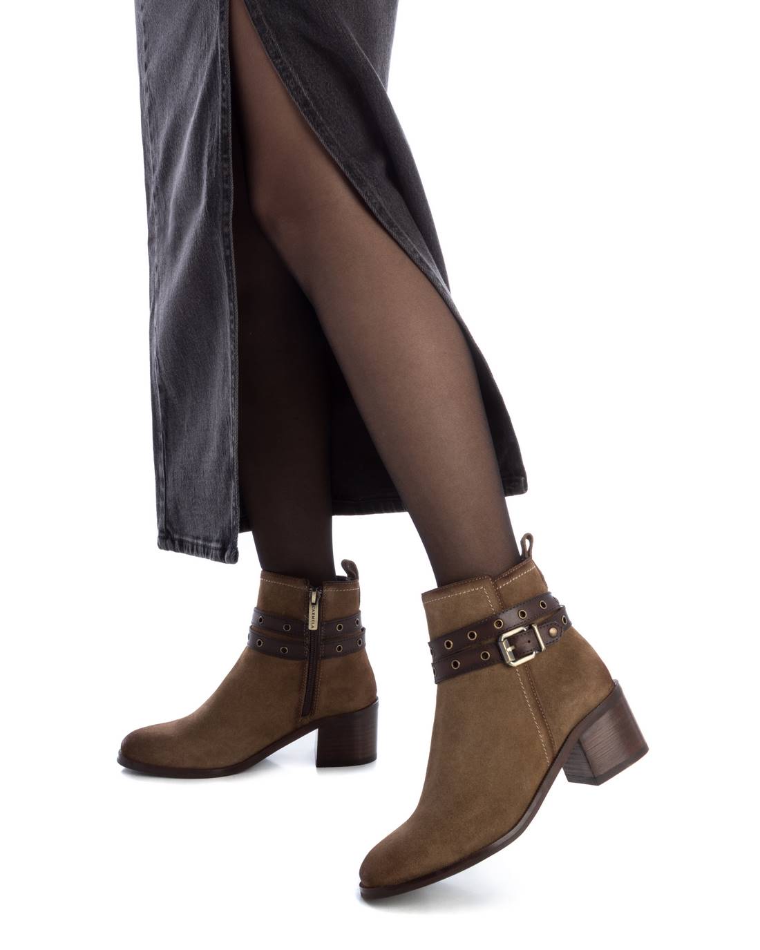 Carmela 16173402 bottine serraje marron talon moyen